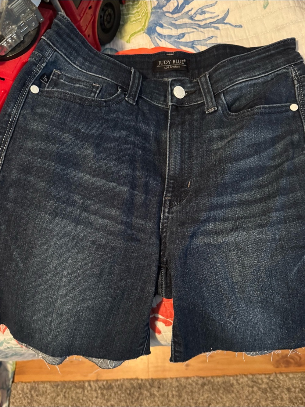 Judy Blue  Dark Indigo Slim Denim Shorts